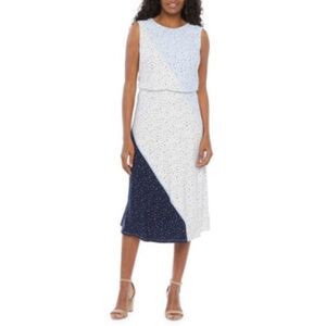 London Times Size 2 Sleeveless Midi Fit & Flare Dress